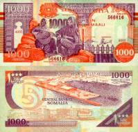 *1000 Šilingov Somálsko - Puntland 1990, R10 UNC - Kliknutím na obrázok zatvorte -